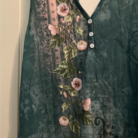 V-Neck Floral Printed Summer A-Line , women’s vintage, Causal loose Boho dress. - Picture 5 of 9